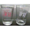 promotional color changing glass made in China/orange juice drink glass cup